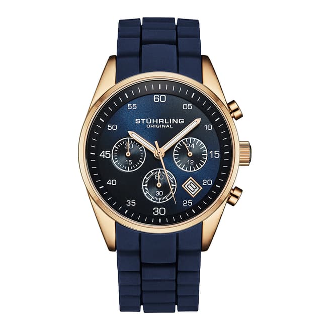 Stuhrling Men′s Blue Chrono Quartz 52mm