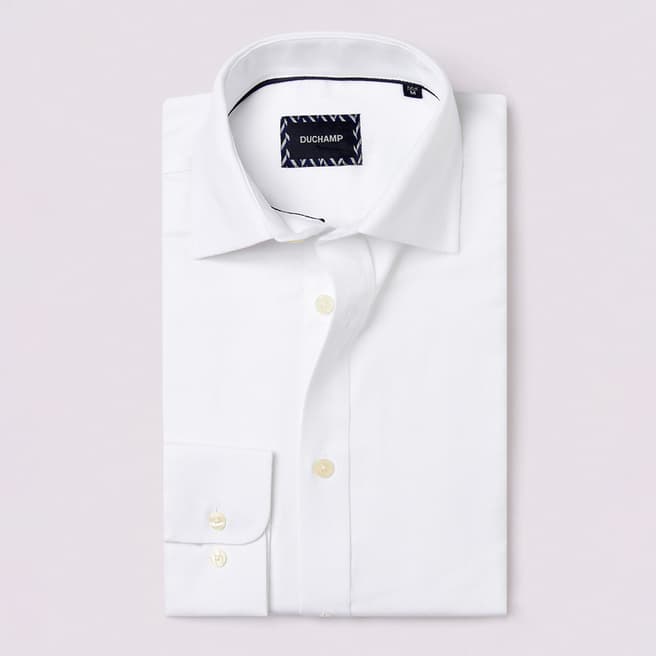 Duchamp White Royal Twill Cotton Shirt