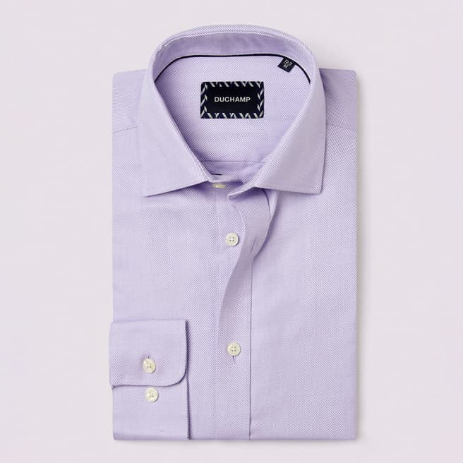 Duchamp Lilac Royal Twill Cotton Shirt