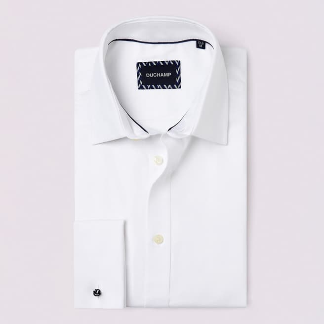 Duchamp White Royal Twill Cotton Shirt