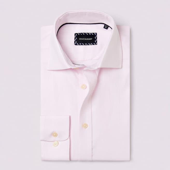 Duchamp Pink Royal Herringbone Cotton Shirt