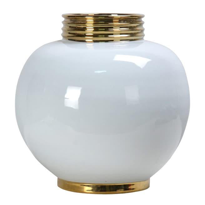 LIANG & EIMIL White Jar With Gold Edge