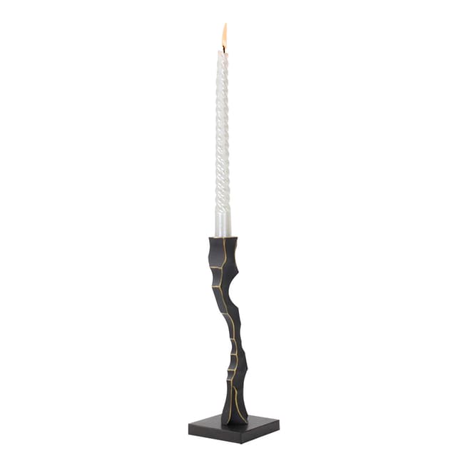 LIANG & EIMIL Storm Candlestick, Black Marble & Resin, Large