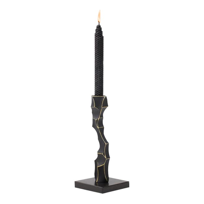 LIANG & EIMIL Storm Candlestick, Black Marble & Resin, Small