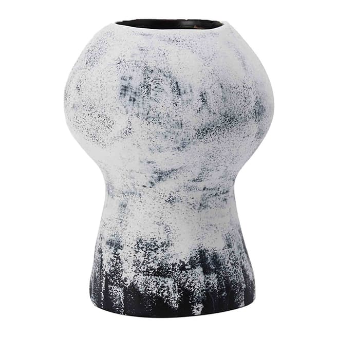 LIANG & EIMIL Lynton I Vase-Small Ceramic Vase-Black/White Gradien