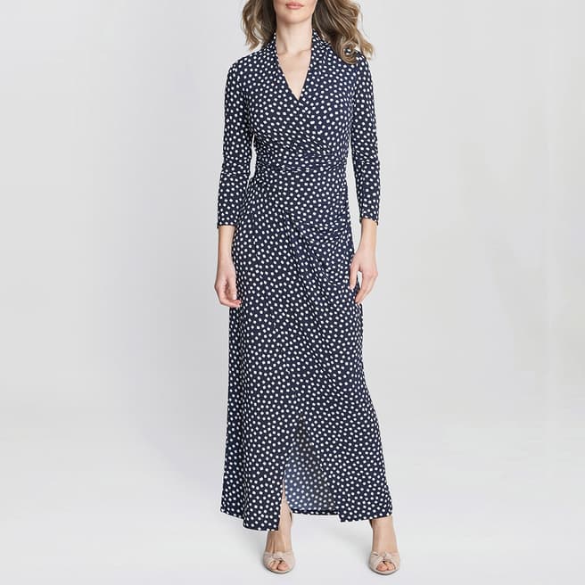 Gina Bacconi Jackie Jersey Wrap Maxi Dress