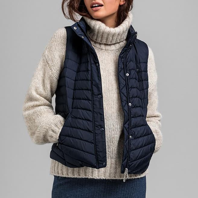 Gant Navy Light Down Gilet