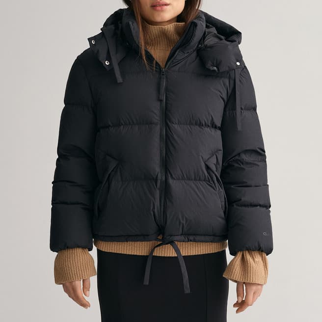 Gant Black Down Short Parka Coat 