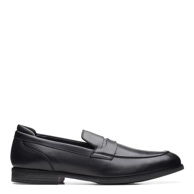 Clarks Men's Black Bradish Ease Leather Loafers