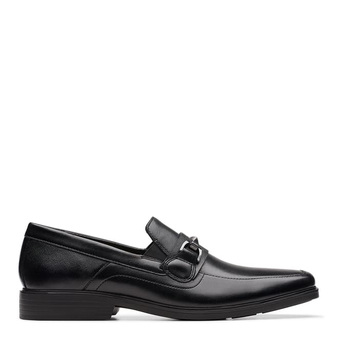 Clarks Men's Black Clarkslite Bit Leather Loafers