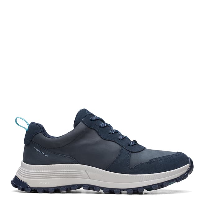 Clarks Women's Navy ATL Trek Free Waterproof Nubuck Trainers