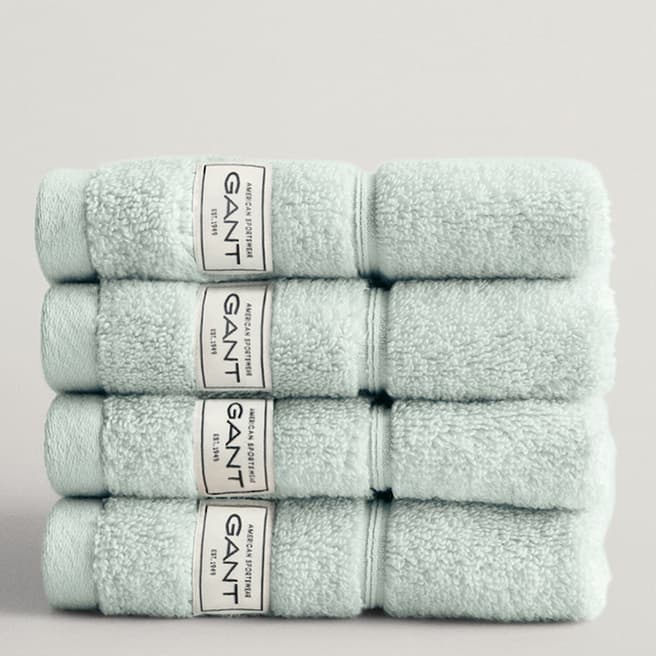 Gant Blue 4 Pack Face Towels