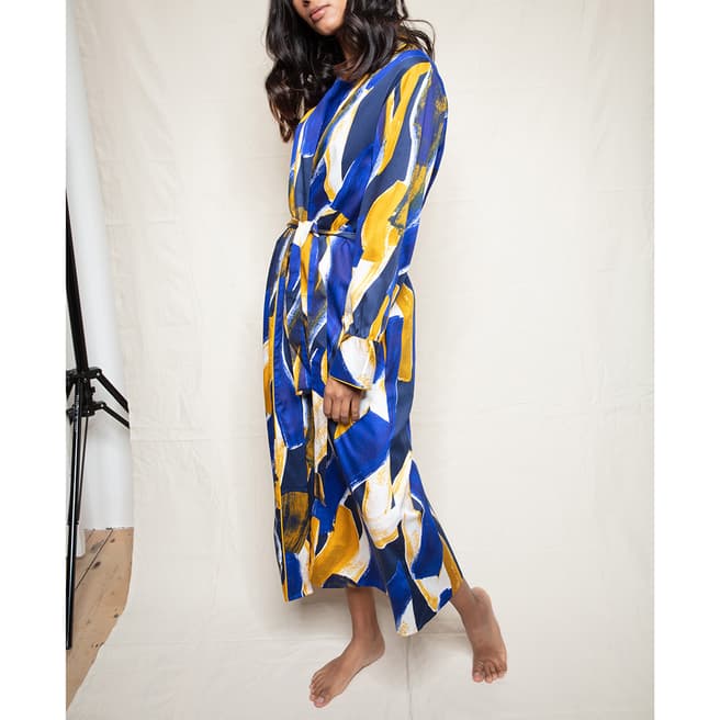 Fable & Eve Navy Floral Print Robe