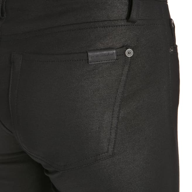 Black Coated Skinny Stretch Trousers - BrandAlley