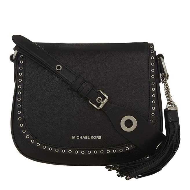Black Leather Brooklyn Saddle Bag - BrandAlley
