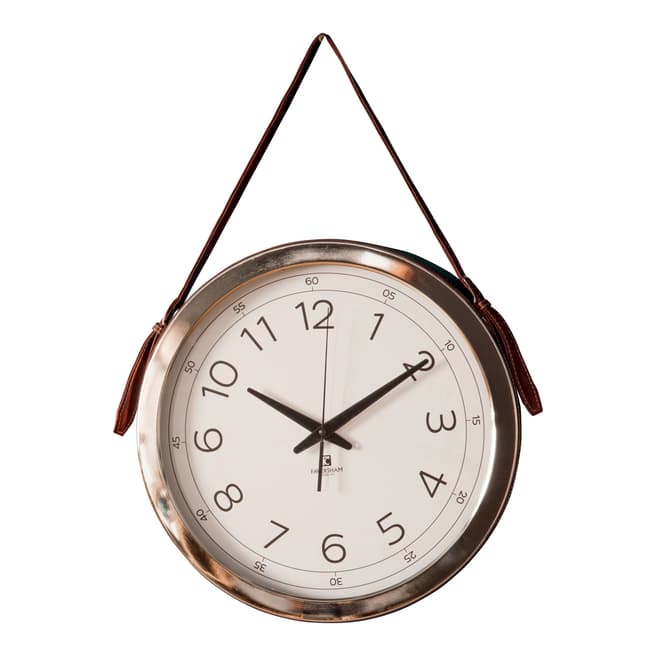 Yalding Clock with Faux Leather Strap - BrandAlley