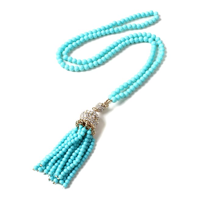 Turquoise Izmir Tassel Necklace - BrandAlley