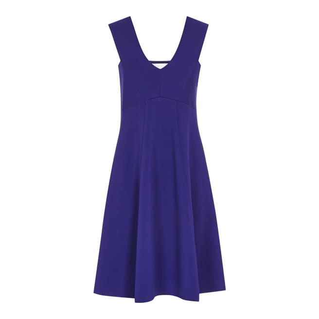 Blue Fitted A Line Jamie Dress - BrandAlley