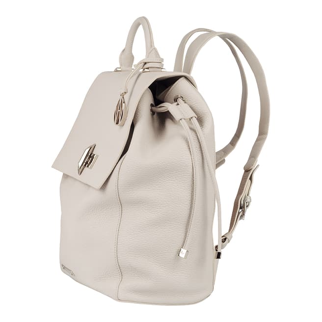 Cream Leather The Elba Backpack - BrandAlley