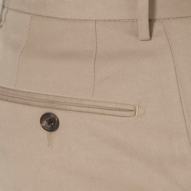 Beige Mayfair Cotton Stretch Trousers - BrandAlley