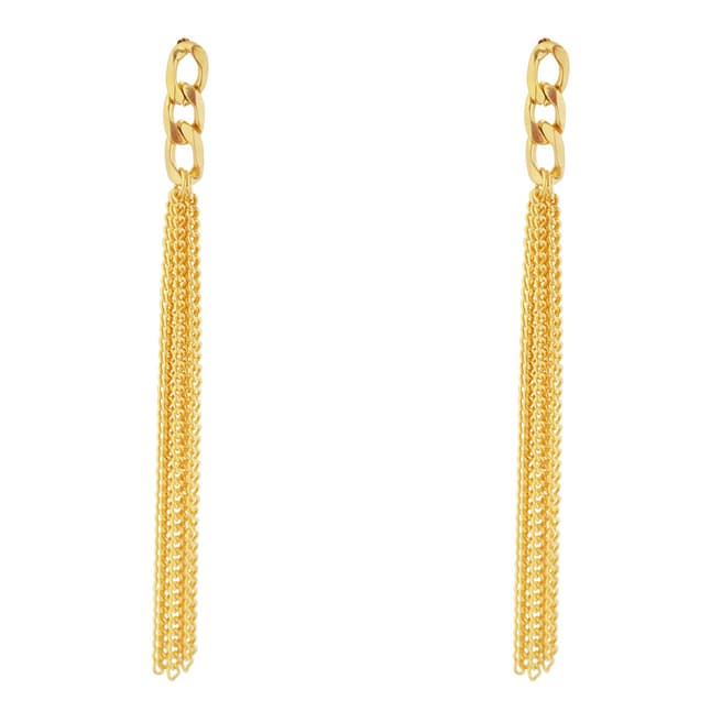 Gold Chain Fringe Earrings - BrandAlley