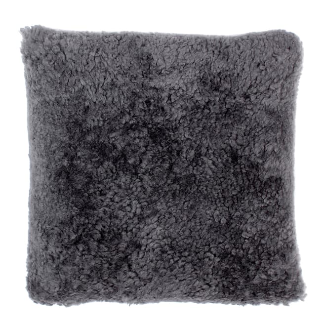 Curly 35x35cm Cushion, Flax Anthracite - BrandAlley