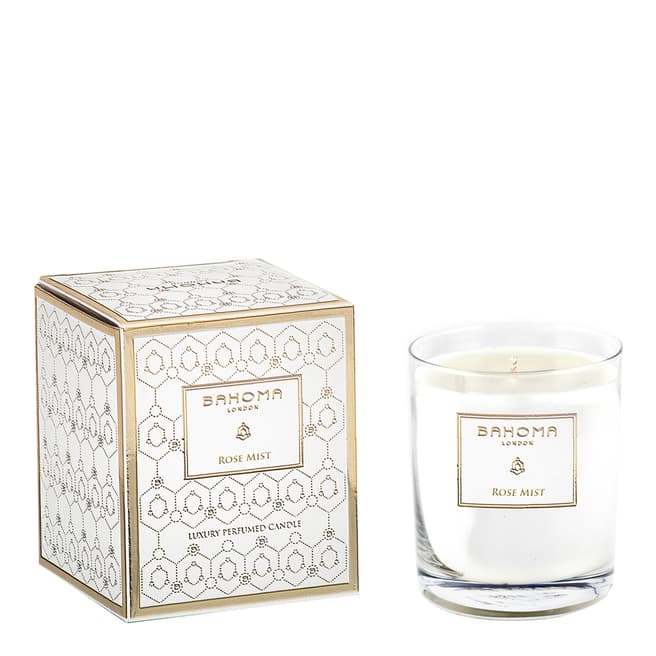 White Pearl Collection Rose Mist Candle 220g - BrandAlley