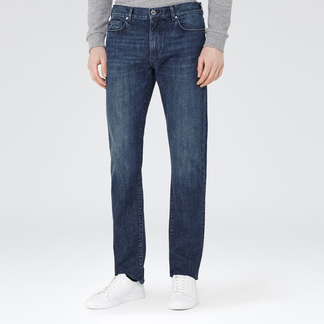 Mid Blue Tenda Straight Fit Jeans - BrandAlley