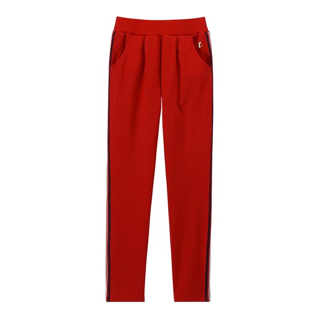 Red Knit Pants With Three Colour Braiding BrandAlley