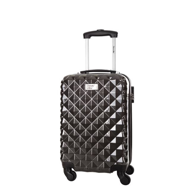 Charcoal 4 Wheel Rigid Heart Cabin Suitcase 46 cm - BrandAlley