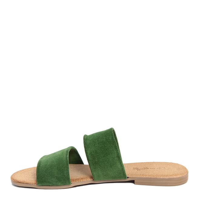 Green Suede Double Strap Sandal - BrandAlley