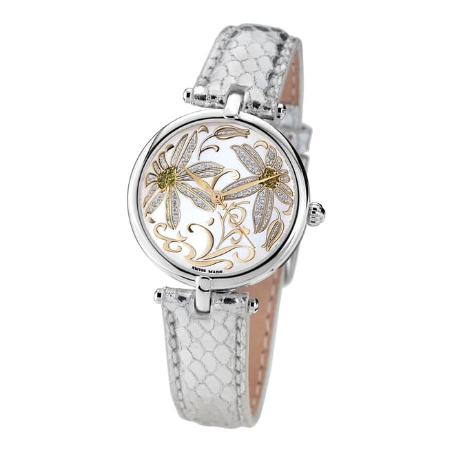 Women's Silver Damenuhr Fleurs Volantes Watch - BrandAlley