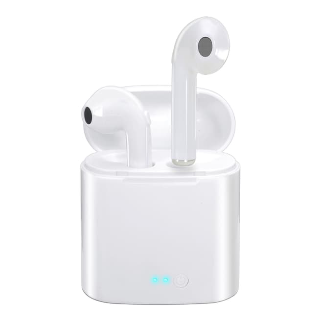 White Wireless Headphones With Portable Charging Point - BrandAlley