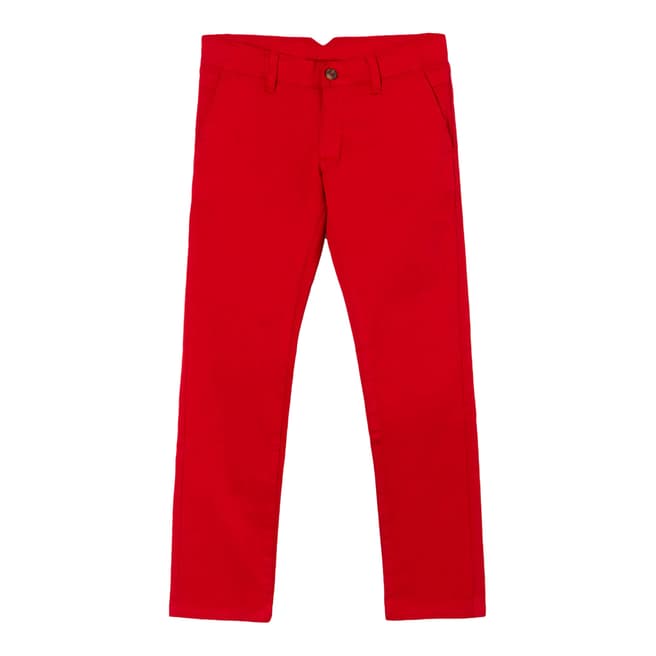 Red Cotton Chinos - BrandAlley