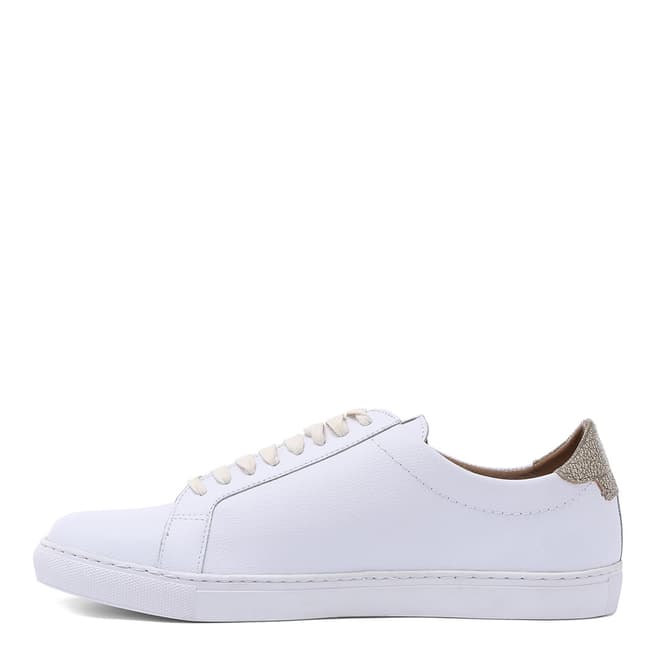 White Leather Alcester Sneakers - BrandAlley