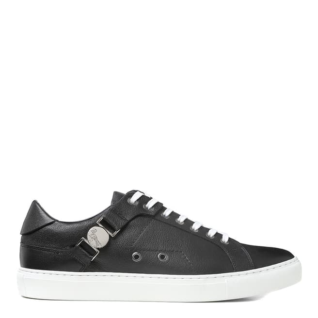 Black Leather Versace Collection Sneakers - BrandAlley