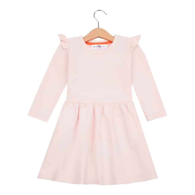 Light Pink Long Sleeve Frill Dress - BrandAlley