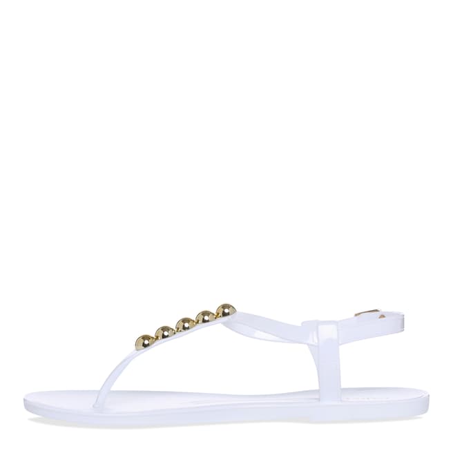 White Embellished Bora Sandals - BrandAlley