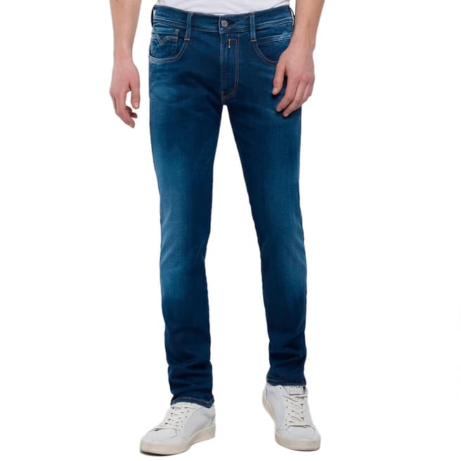 Blue Denim Hyperflex Anbass Slim Stretch Jeans - BrandAlley