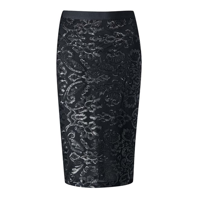 Black Sequin Pencil Skirt - BrandAlley