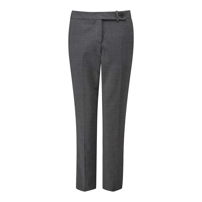 Charcoal Marl Tailored Wool Blend Trousers - BrandAlley