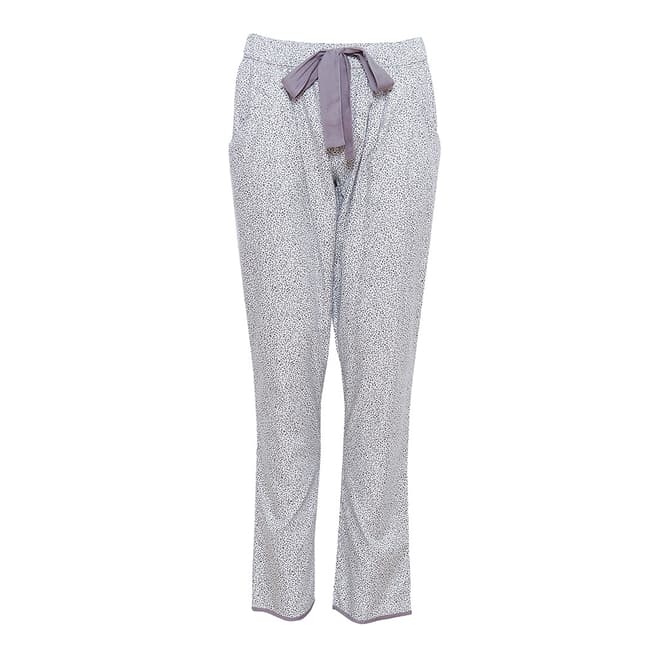 Grey / White Sienna Woven Leaf Print Pyjama Pant - BrandAlley