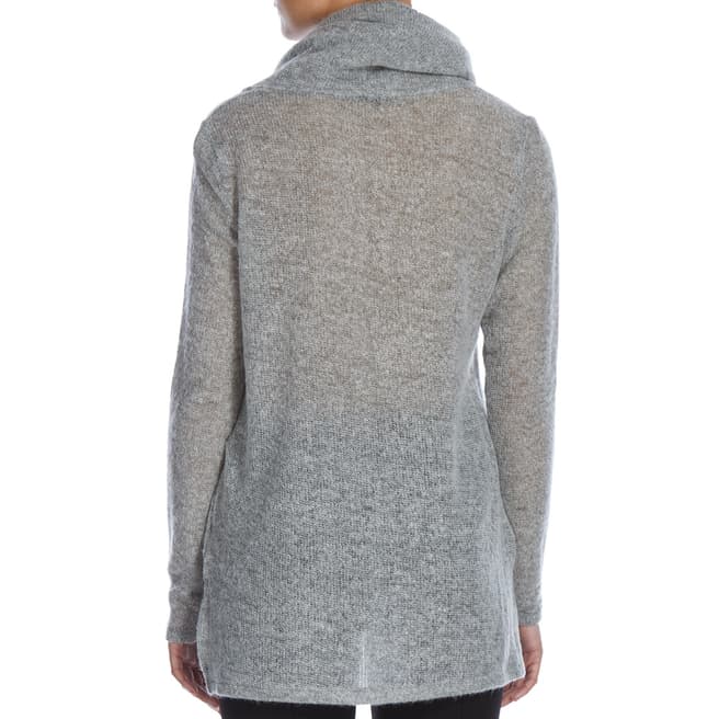 Grey Cowl Neck Knitted Jumper - BrandAlley