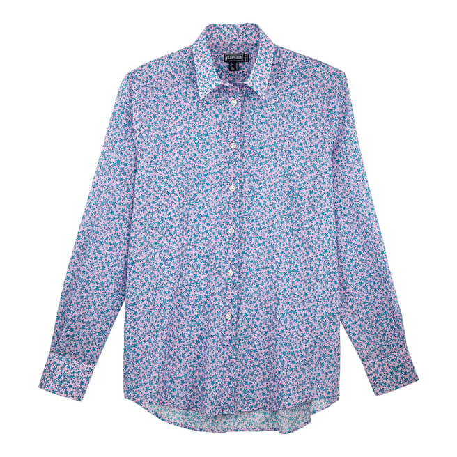 Quartz Pink Micro Turtle Cotton/Silk Shirt - BrandAlley