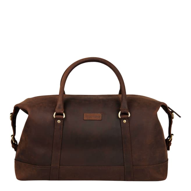 Brown Leather Somerset Holdall Small - BrandAlley