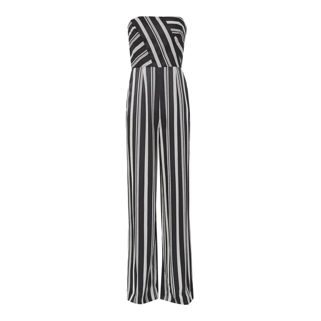 Black/White Vienna Striped Jumpsuit - BrandAlley