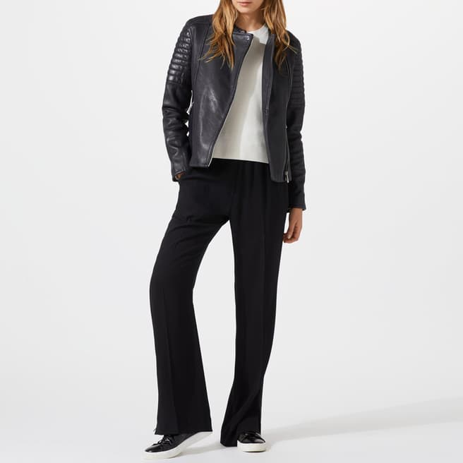Black Crepe Relaxed Trousers - BrandAlley