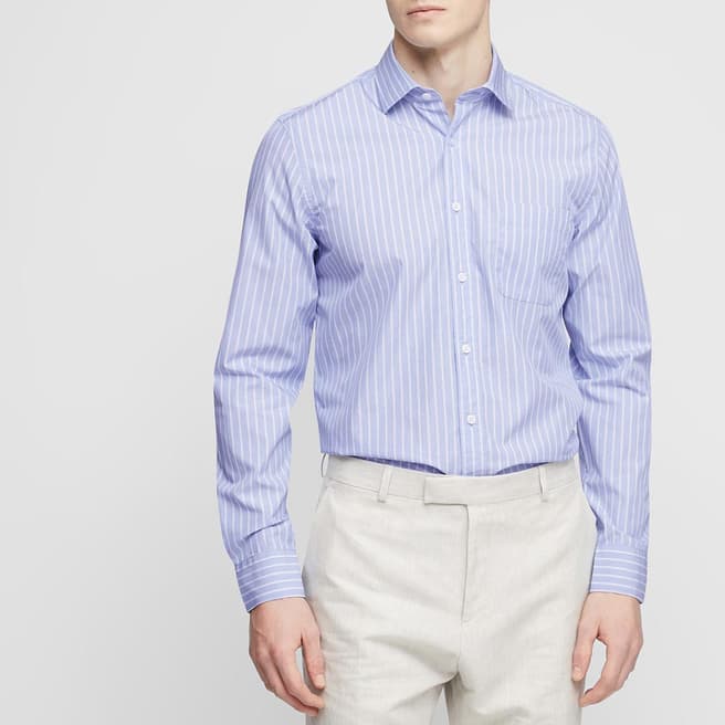 Blue Rayth Regular Cotton Shirt - BrandAlley