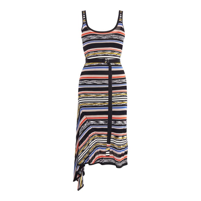 Multi Stripe Drape Dress - BrandAlley