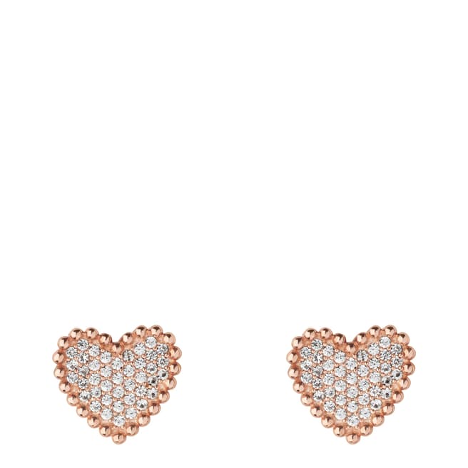 Rose Gold Pure Heart Earrings - BrandAlley